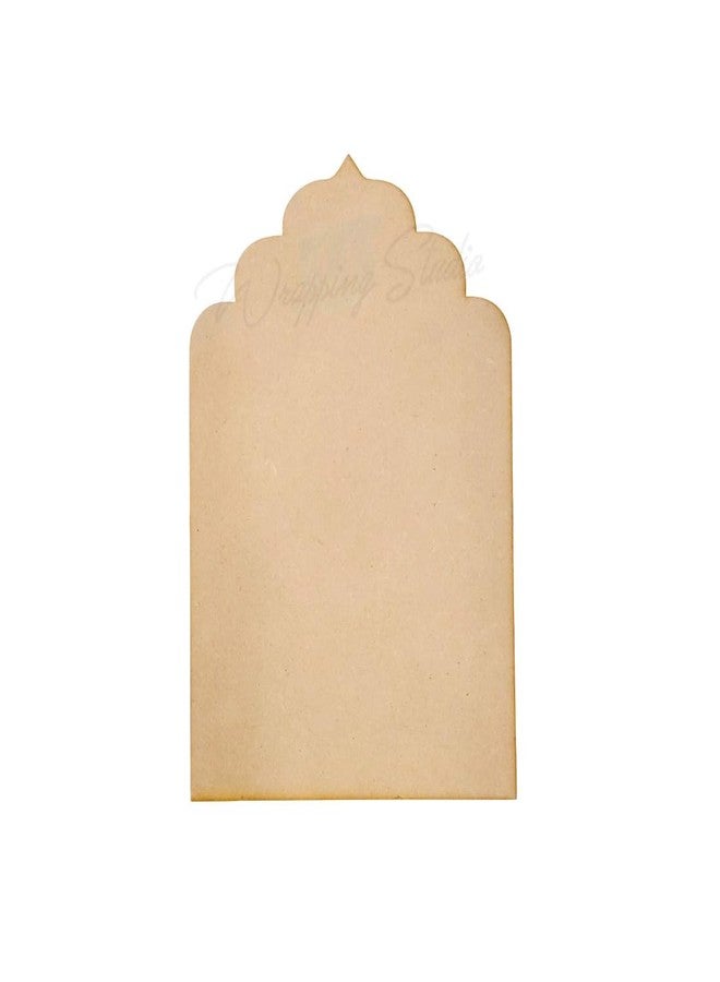 Wrapping Studio قاعدة جاروكا سادة من خشب MDF من WRAPPING STUDIO لأعمال فنية وحرفية يدوية، وزينة جدارية، وهدايا للمهرجانات (عبوة من قطعتين | 9.5 بوصة × 6.5 بوصة) - Image 2